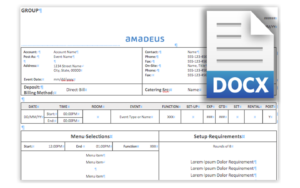 Banquet Event Order Template from www.amadeus-hospitality.com