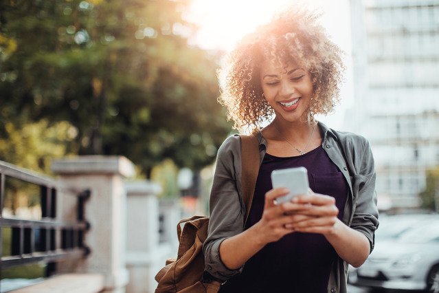 Woman Using Smartphone