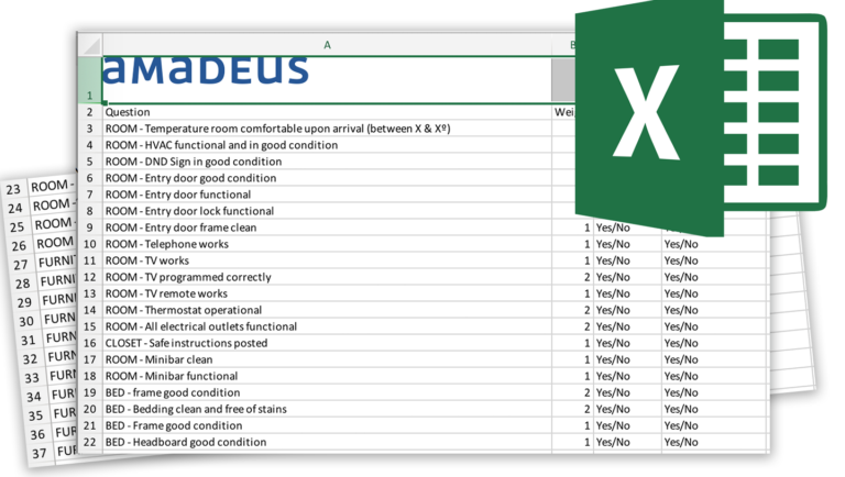 Amadeus Hospitality Checklist