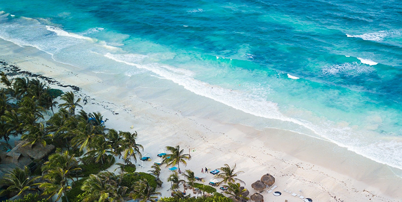 Beach top view