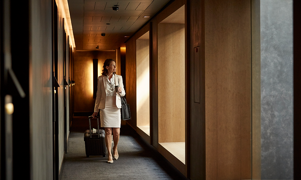 BusinessWomanInCorridor